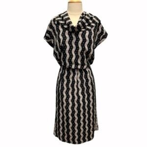 LOEWE Midi Navy Belted Dress | M